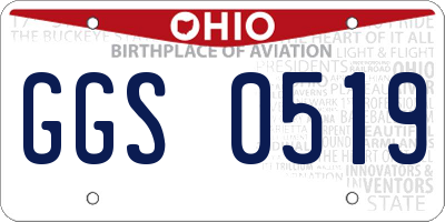 OH license plate GGS0519