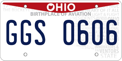 OH license plate GGS0606