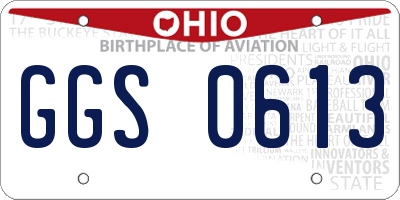 OH license plate GGS0613
