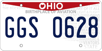 OH license plate GGS0628