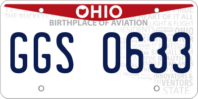 OH license plate GGS0633