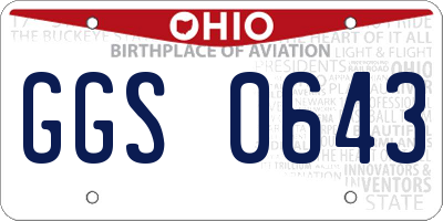 OH license plate GGS0643