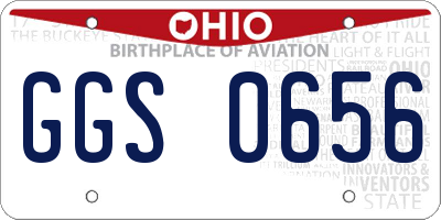 OH license plate GGS0656