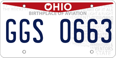 OH license plate GGS0663