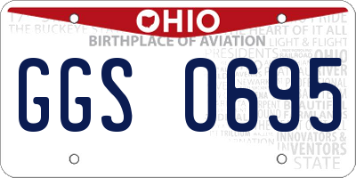 OH license plate GGS0695