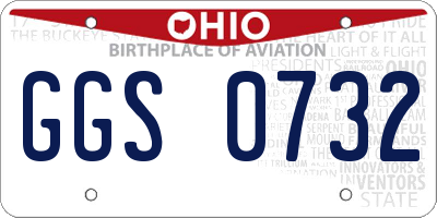 OH license plate GGS0732