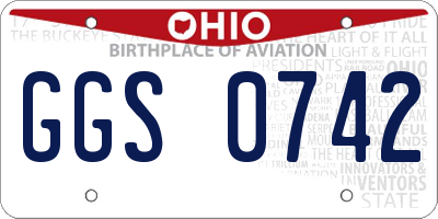 OH license plate GGS0742