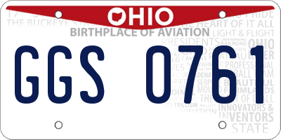 OH license plate GGS0761