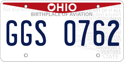 OH license plate GGS0762
