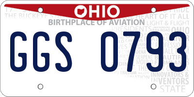 OH license plate GGS0793