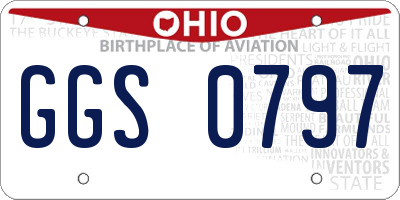 OH license plate GGS0797