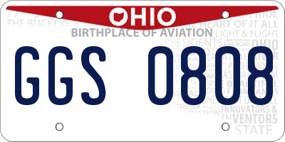 OH license plate GGS0808