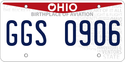 OH license plate GGS0906