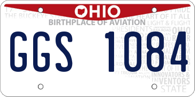 OH license plate GGS1084