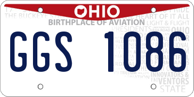 OH license plate GGS1086