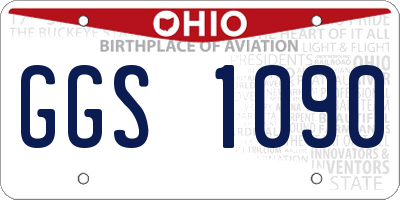 OH license plate GGS1090