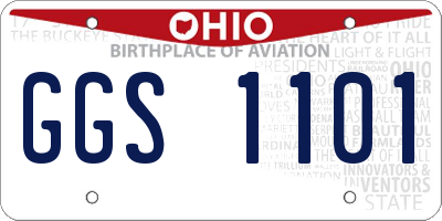OH license plate GGS1101