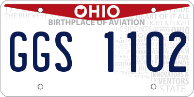 OH license plate GGS1102