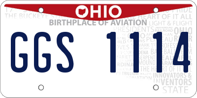 OH license plate GGS1114