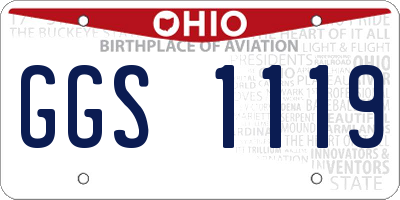 OH license plate GGS1119