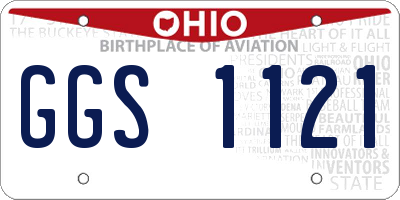 OH license plate GGS1121