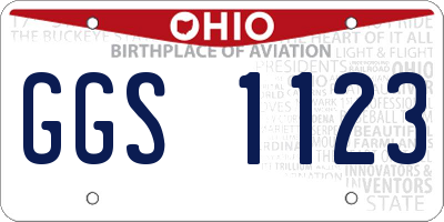 OH license plate GGS1123