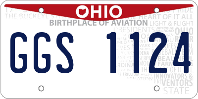 OH license plate GGS1124