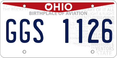 OH license plate GGS1126