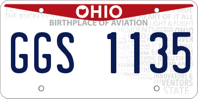 OH license plate GGS1135