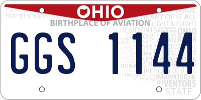 OH license plate GGS1144