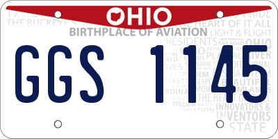 OH license plate GGS1145