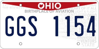 OH license plate GGS1154