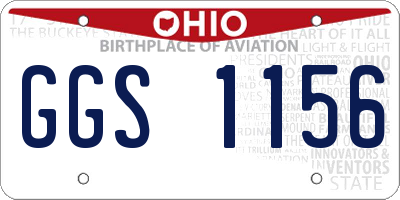 OH license plate GGS1156