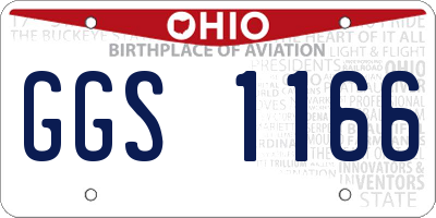 OH license plate GGS1166