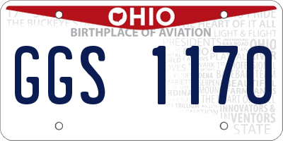 OH license plate GGS1170