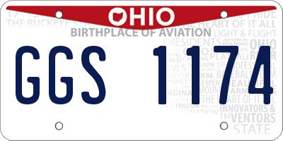 OH license plate GGS1174