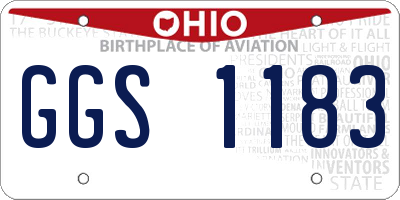 OH license plate GGS1183