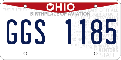 OH license plate GGS1185