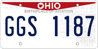 OH license plate GGS1187
