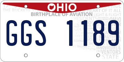 OH license plate GGS1189