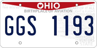 OH license plate GGS1193