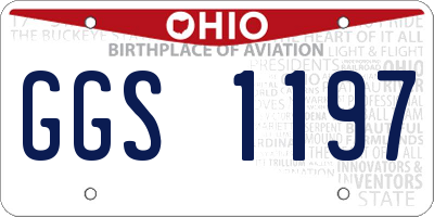 OH license plate GGS1197