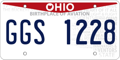 OH license plate GGS1228