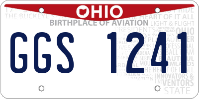 OH license plate GGS1241