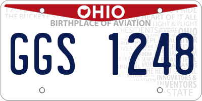 OH license plate GGS1248
