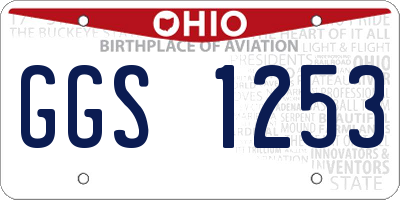OH license plate GGS1253
