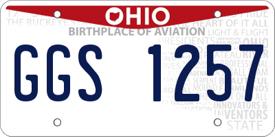OH license plate GGS1257
