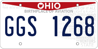 OH license plate GGS1268