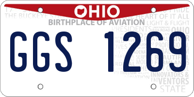 OH license plate GGS1269