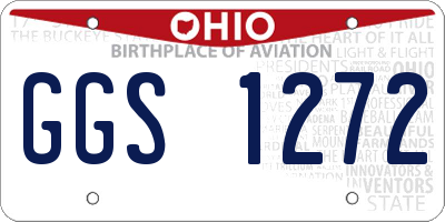 OH license plate GGS1272